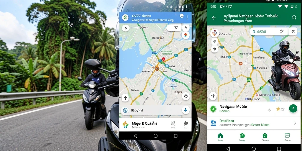 Antarmuka user-friendly dari aplikasi Navigasi Motor CV777.