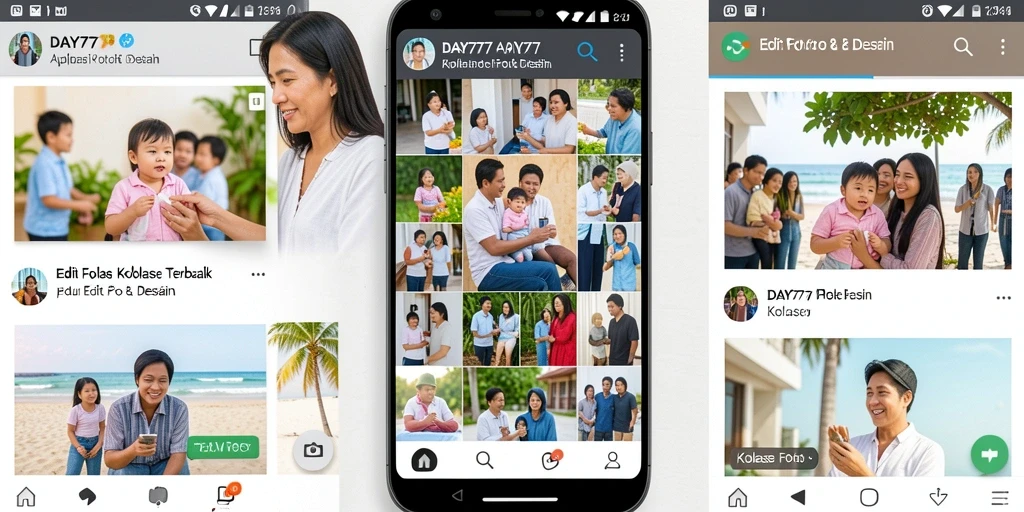 Screenshot antarmuka aplikasi Kolase Foto DAY777 yang menarik dan canggih.