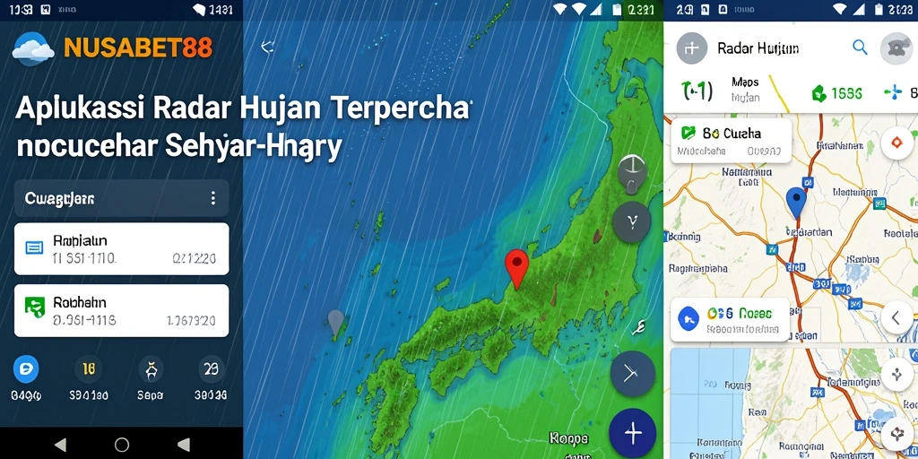 Antarmuka NUSABET88 menampilkan informasi Radar Hujan yang jelas dan intuitif.