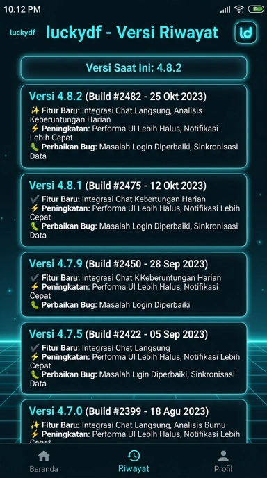 Riwayat Versi Luckydf untuk Pengguna Android